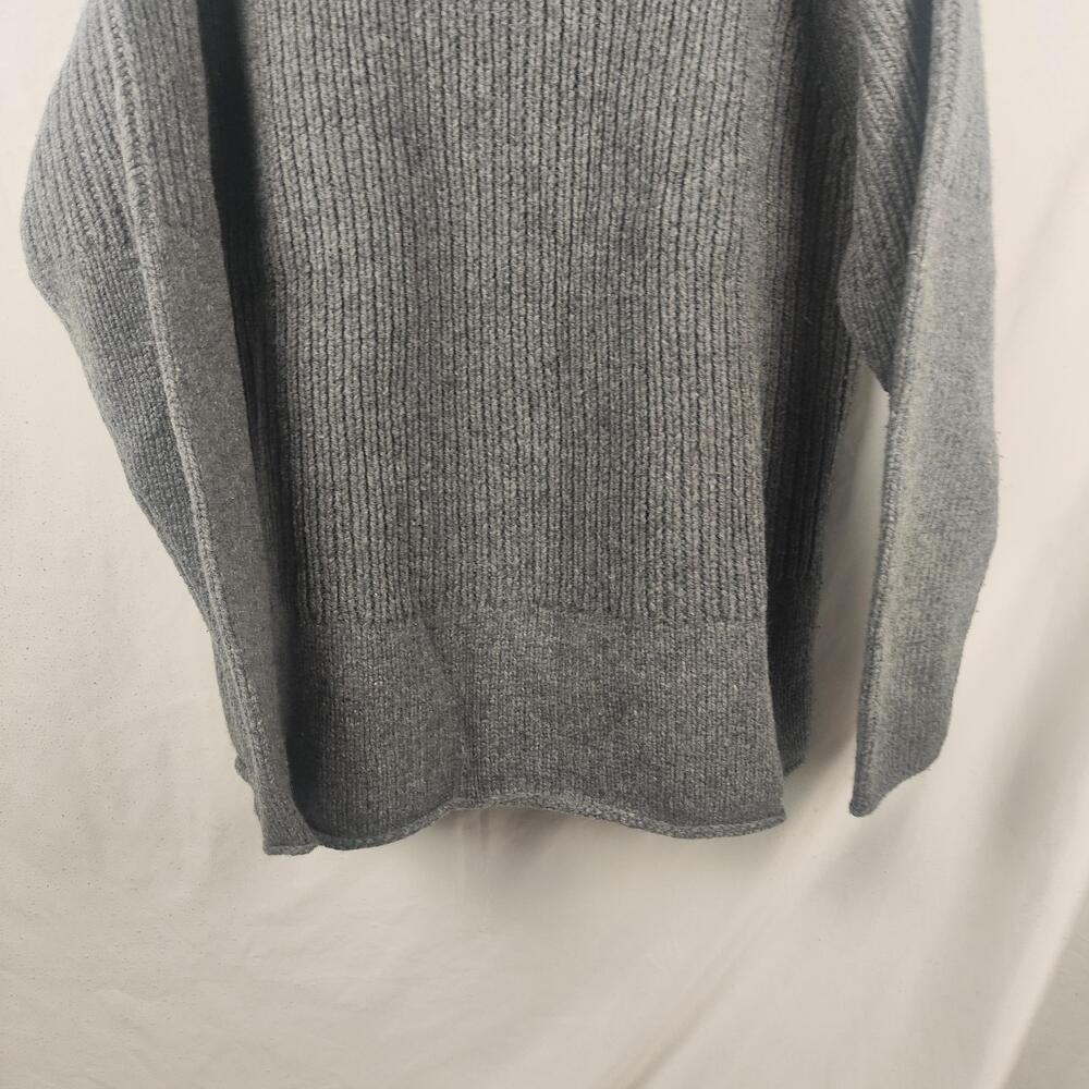 Banana Republic Sweater Mens XL Gray Lambswool Chunky Knit Crewneck Pullover